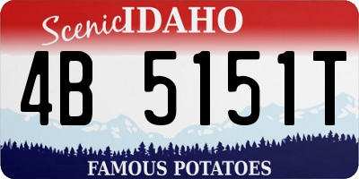 ID license plate 4B5151T