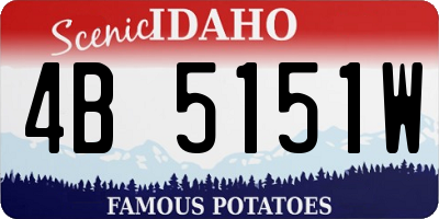 ID license plate 4B5151W
