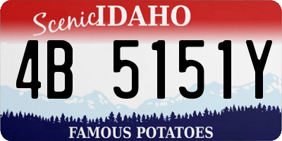 ID license plate 4B5151Y