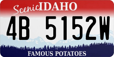 ID license plate 4B5152W