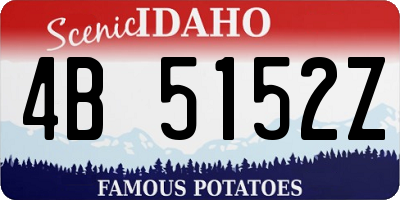 ID license plate 4B5152Z