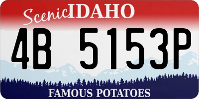 ID license plate 4B5153P
