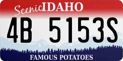 ID license plate 4B5153S