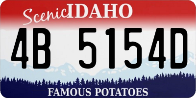 ID license plate 4B5154D