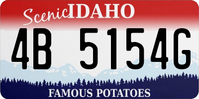 ID license plate 4B5154G
