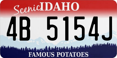 ID license plate 4B5154J