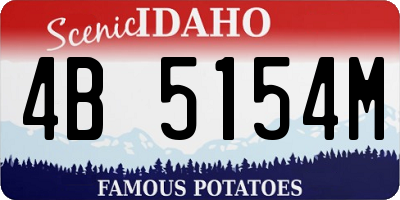 ID license plate 4B5154M