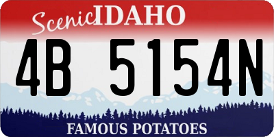 ID license plate 4B5154N