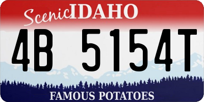 ID license plate 4B5154T