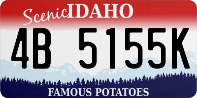 ID license plate 4B5155K