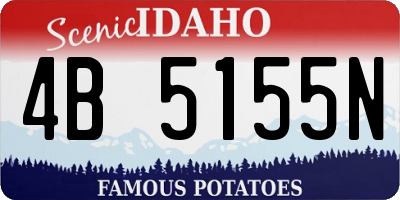 ID license plate 4B5155N
