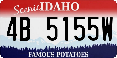 ID license plate 4B5155W