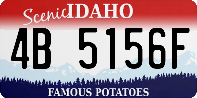 ID license plate 4B5156F
