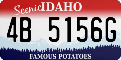 ID license plate 4B5156G