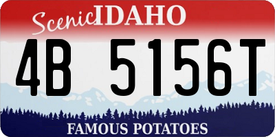 ID license plate 4B5156T