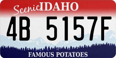 ID license plate 4B5157F
