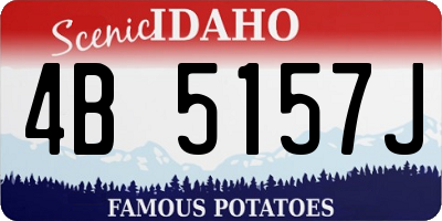 ID license plate 4B5157J