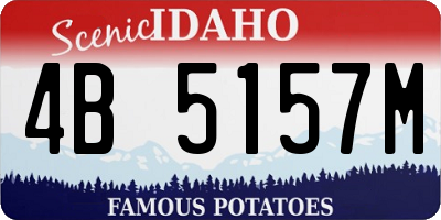 ID license plate 4B5157M