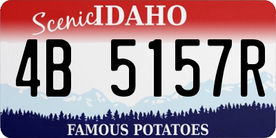 ID license plate 4B5157R