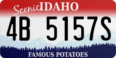 ID license plate 4B5157S