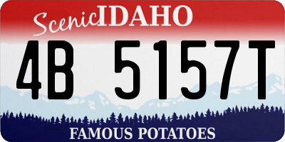 ID license plate 4B5157T