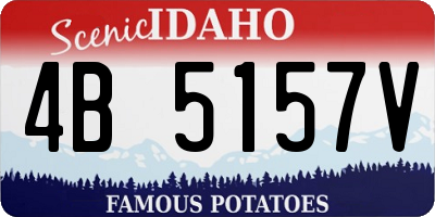 ID license plate 4B5157V