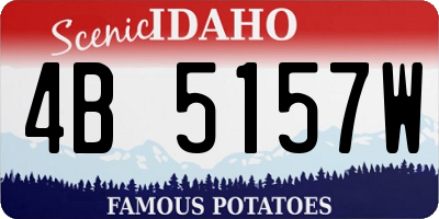 ID license plate 4B5157W