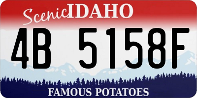 ID license plate 4B5158F