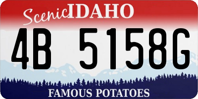 ID license plate 4B5158G
