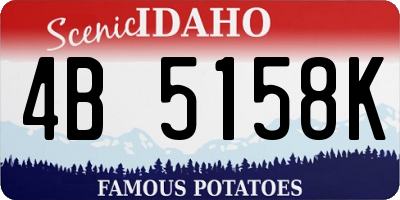 ID license plate 4B5158K