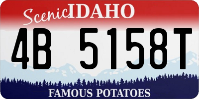 ID license plate 4B5158T
