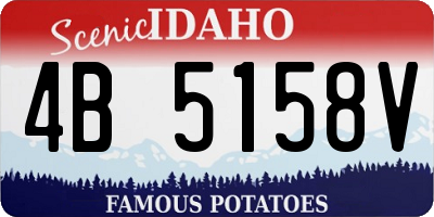 ID license plate 4B5158V