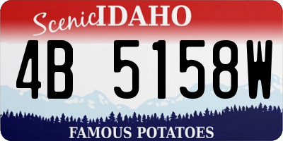 ID license plate 4B5158W