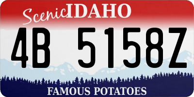 ID license plate 4B5158Z