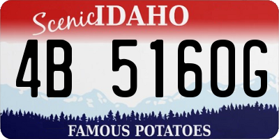 ID license plate 4B5160G
