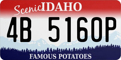 ID license plate 4B5160P