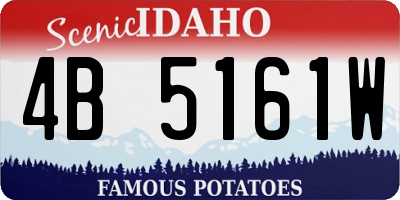 ID license plate 4B5161W
