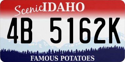 ID license plate 4B5162K
