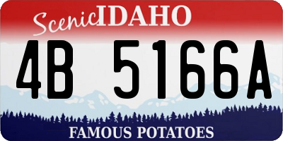 ID license plate 4B5166A