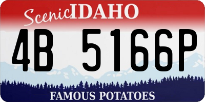 ID license plate 4B5166P