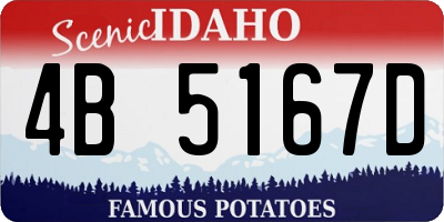 ID license plate 4B5167D