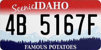 ID license plate 4B5167F