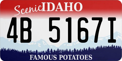 ID license plate 4B5167I
