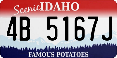 ID license plate 4B5167J