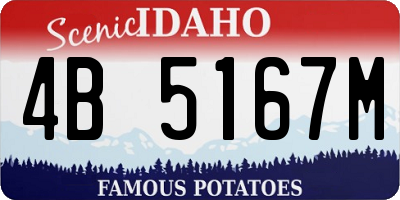 ID license plate 4B5167M
