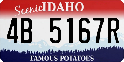 ID license plate 4B5167R