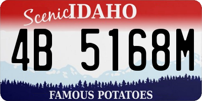 ID license plate 4B5168M