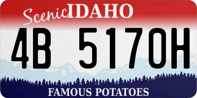 ID license plate 4B5170H