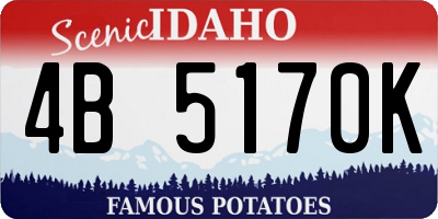 ID license plate 4B5170K