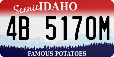 ID license plate 4B5170M